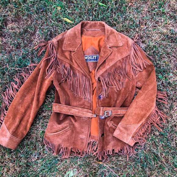 Vintage leather fringe jacket - Picture 1 of 8